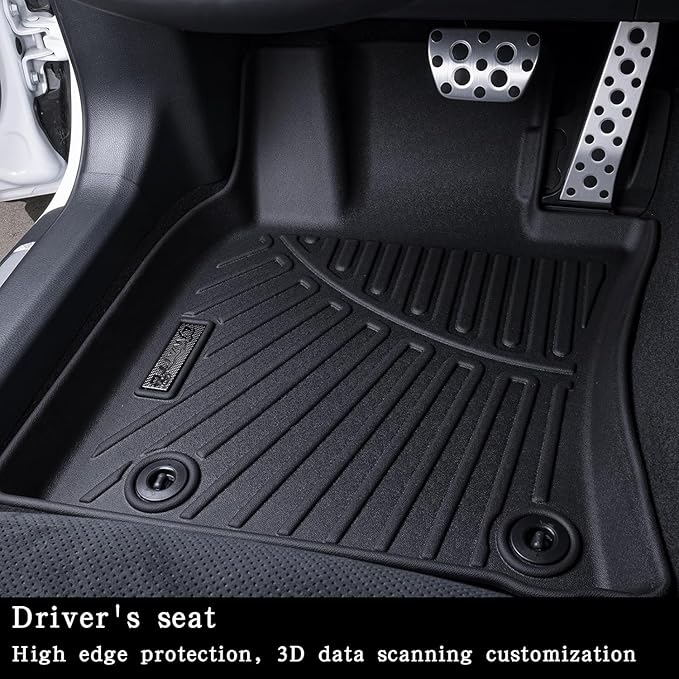 for 2018-2024 Ford Expedition MAX 8 Seats (2nd Row Bench Seat) Floor Mats with Cargo Liners & Backrest Mat,TPE All Weather Protection Full Set Automotive Accessories