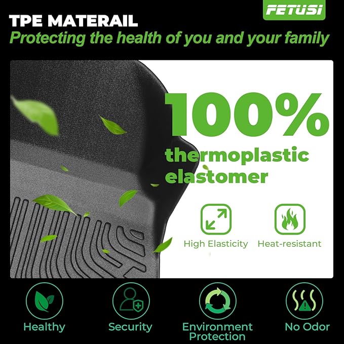 Floor Mats & Cargo Liner Set Custom Fit for 2017-2025 Audi Q7/SQ7 & 2019-2025 Q8 All Weather Protection for Car Mats Anti-Slip TPE Odorless Floor Liners Audi Q7 Accessories Waterproof Trunk Mat