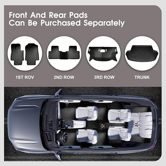 Luxury car Floor mats are for 99% of Vehicle Models,All Weather car Floor mats Provide Comprehensive Protection for Vehicles,Floor mats for car Personalized Customization! (Black White)