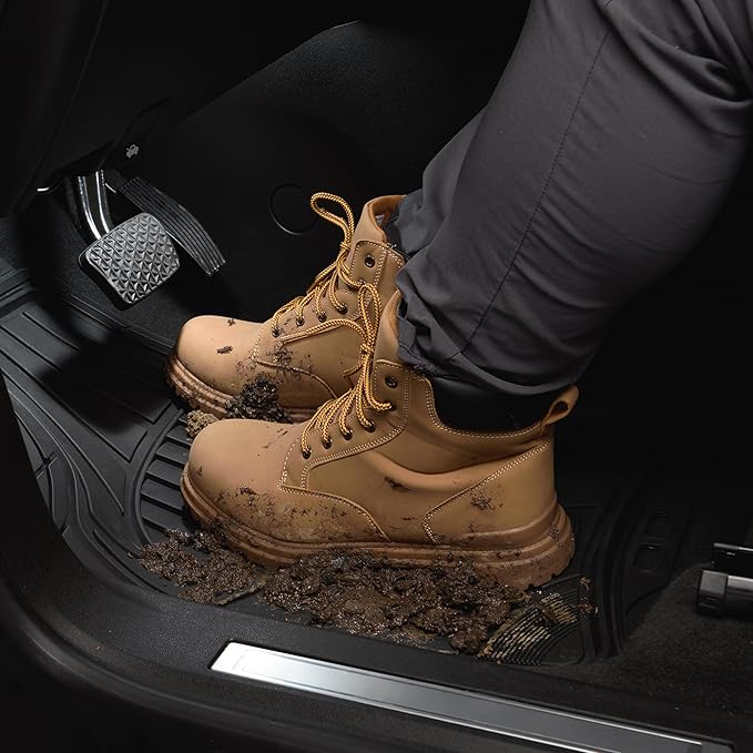 Armor All 4-Piece Floor Mats, Trim-to-Fit All-Weather Mats for Cars, Trucks, SUVs — Black