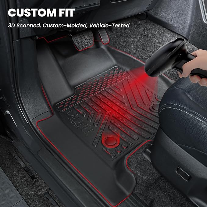 LASFIT Floor Mats for Toyota 4Runner 2025 2026 5 Seats(Not fit Hybrid) wtih Trunk mat&backrest mat, All Weather TPE Custom Fit Floor Liner for 4 Runner SR5/TRD/Limited 6th gen Front&Rear Car Mats