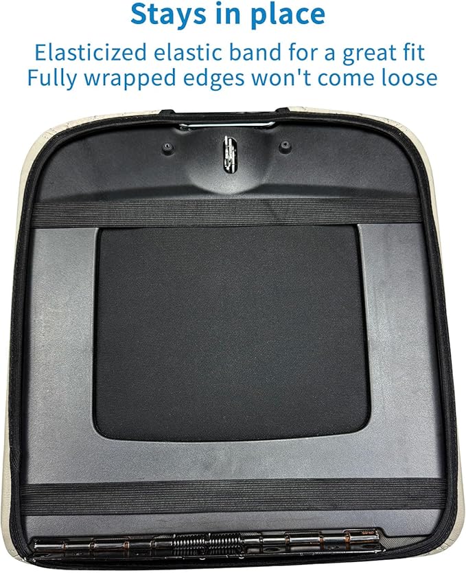 Xaido Center Console Cover Compatible with 2013-2018 Ram 1500 & 2013-2024 Ram 2500/3500/1500 Classic Model, Jump Seat Console Armrest Cover, Leather Arm Rest Covering, Gray Check