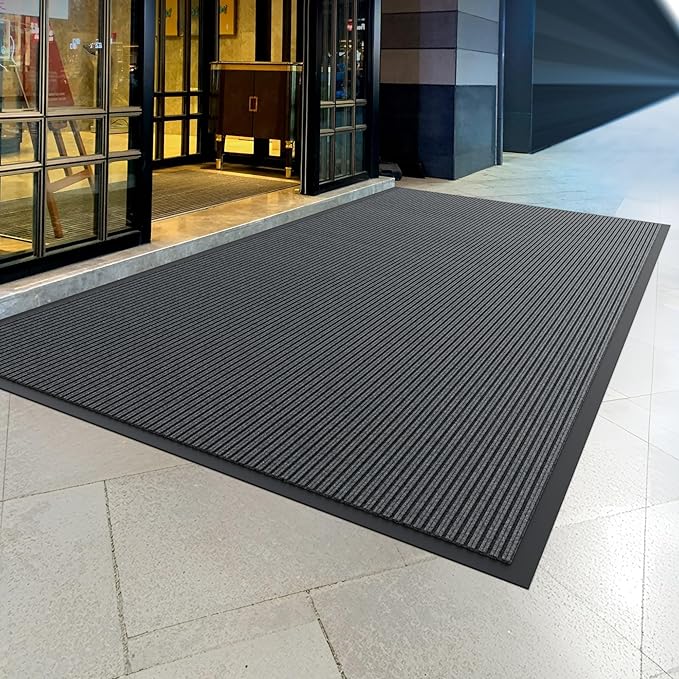 Amyracel Front Door Mat Indoor Outdoor Entrance, 24" x 48" All-Season Waterproof Doormat for Enterway, Heavy Duty Commercial Floor Mat, Fade Resistant, Rubber Back, Low Profile, Easy Clean