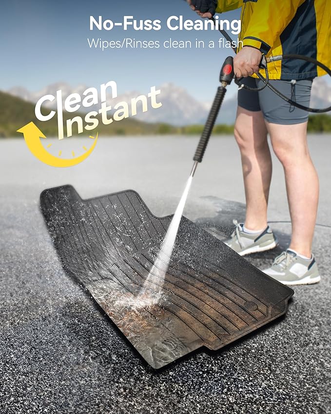 3W Floor Mats Fit for Benz GLE 2016-2019, TPE All Weather Custom Fit Floor Liner for Benz GLE 350/400/43 AMG/450 AMG/550e/63 AMG/63 AMG S, Car Mats Easy Clean