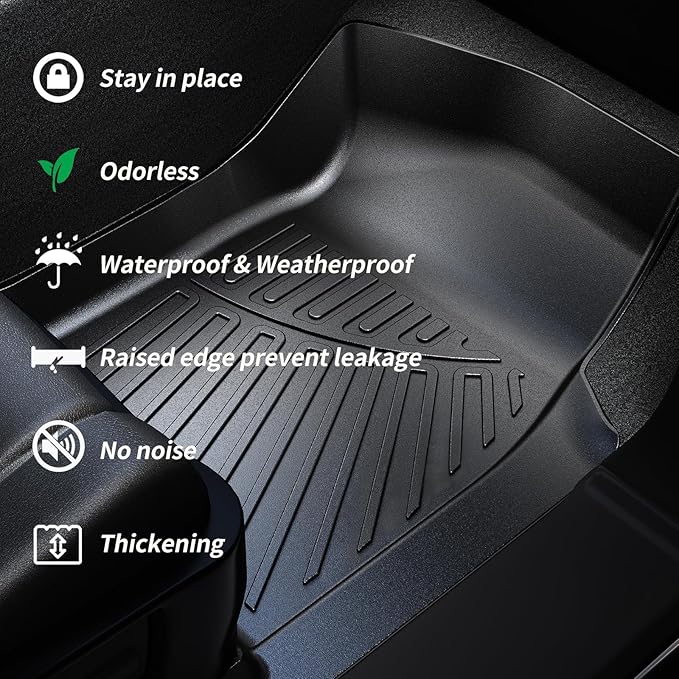 Truck Bed Mat for Ford F-150 2015-2025 (5.5ft,67.1in) (Including F-150 Lightning 2022-2024) - All Weather TPE Protector-Black