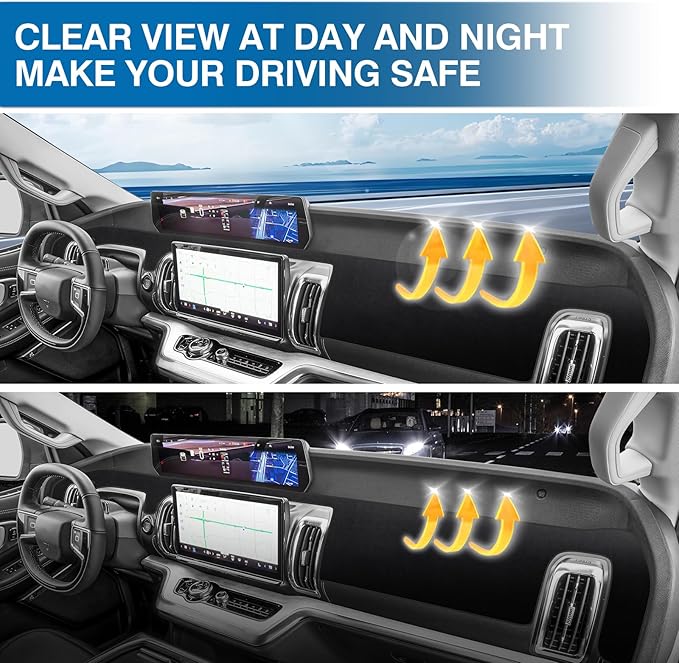 KUST Car Dash Cover Compatible with 2025-2026 Ford Expedition Left Hand Drving Dash Carpet Polyester Non-Slip Dash Protector Interior Accessories for Expedition Custom Fit Dash Mat No Glare Black