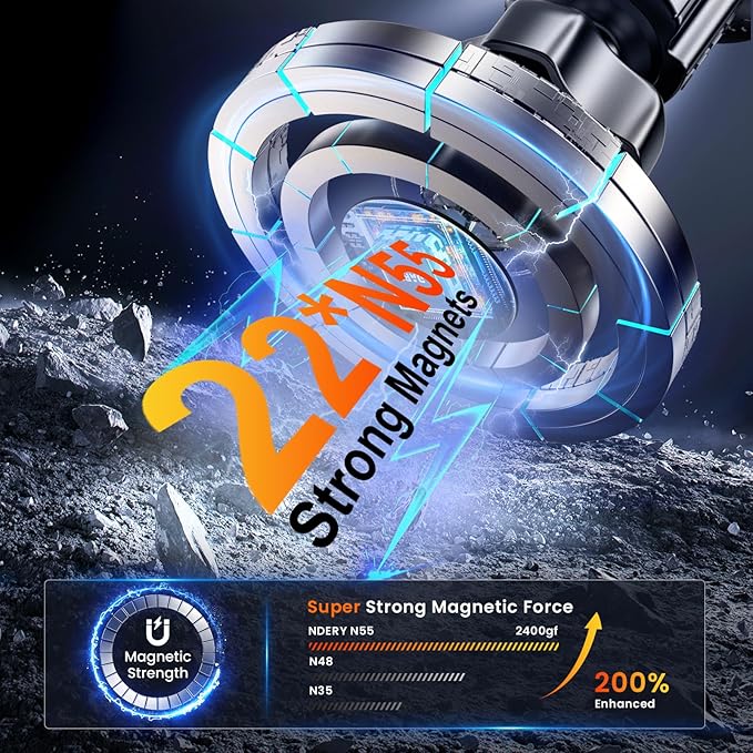 for MagSafe Magnetic Phone Holder for Car [2025 Upgraded Strongest Magnet] Car Mount Cell Stand for Dashboard Windshield Vent Compatible with iPhone 17/16/15/14/13/12 Android etc-Black