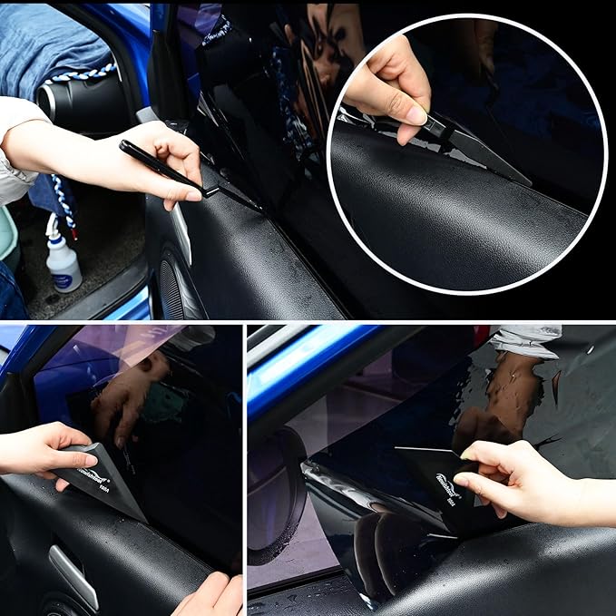 NEWISHTOOL Car Tint Kit Window Tinting Tools for Windshield/Rear Glass Film Install and Clean - Includes Bulldozer Squeegee, Felt Squeegee, Window Scraper, Small PPF, Utility Knife, Vinyl Wrap Cutter