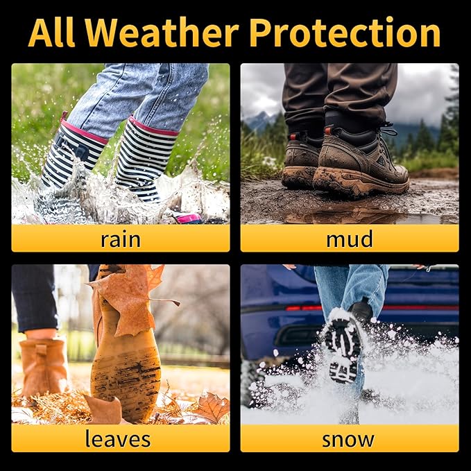 Floor Mats & Cargo Liner for Jeep Compass 2017-2025, All Weather Automotive TPE Floor Liners Set Anti-Slip Waterproof Accessories (Car Mats+Trunk Mat) Black