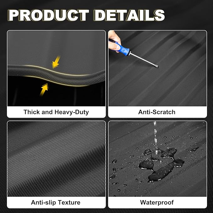 WEIZE Truck Bed Mat for Ford F-150 2015-2025/F-150 Lightning 2022-2023 5.5ft (5'6", 67.1in), All Weather Protection TPE Truck Bed Liner Durable Easy Clean Black