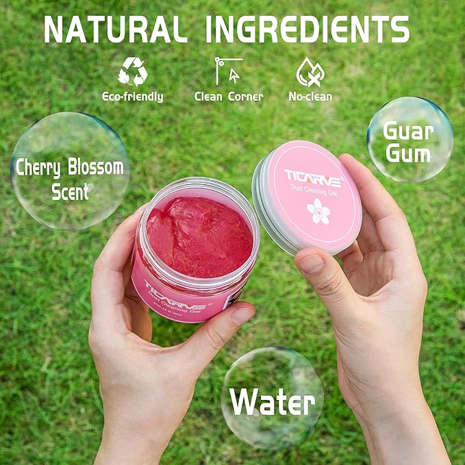 TICARVE Car Cleaning Gel Detailing Putty Car Putty Auto Detailing Tools Car Interior Cleaner Cleaning Slime Car Accessories Keyboard Cleaner Rose/NT WT: 5.6 oz (160 gr)