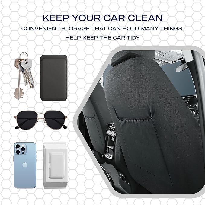 Skechers Memory Foam™ Car Seat Covers, Air Cool Mesh Thick Seat Covers, Car Seat Full Sets, Airbag Compatible, Automotive Comfort Protection for Most Cars,Vans,Trucks, SUVs,Purple