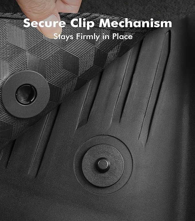 PM Auto All-Weather Double-Layer Floor Mats for Tesla Model 3 2017-2023 (Except Highland), All Weather Protection, Custom Fit