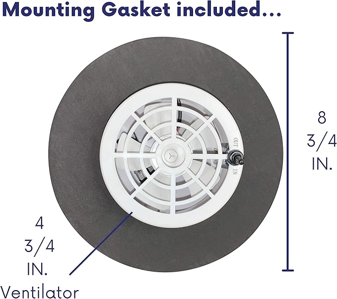Remington Solar Dual function Solar Powered Vent/fan with back up battery for Boats, RV’s and Sheds (9 x 9 x 4.75 in.) Dual function - Solar Vent/Fan with No Noise – Covers up to 500 Cu. Ft