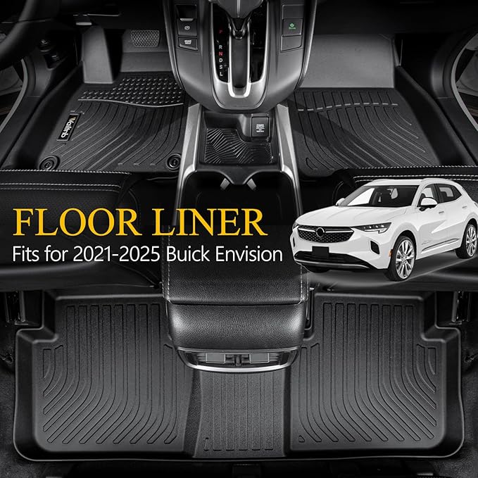 Wailtnb- for Buick Envision 2021-2025 2026 Floor Mat Cargo Liner All Weather Floor Liner Car Mat for Envision Custom Fit Automotive Full Set Accessories