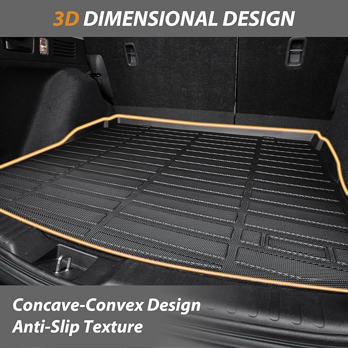 AIPOIL® Floor Mats & Cargo Liner Set for 2023-2025 Kia NIRO & Kia NIRO Hybrid (Not for NIRO EV & NIRO PHEV) All Weather Protection TPE Anti-Slip Automotive Full Set Accessories - Black