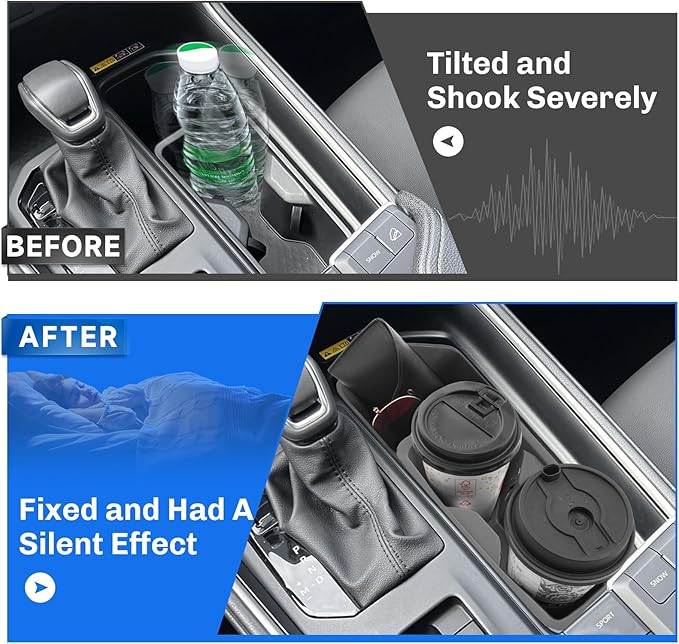 SXCY 2PCS for 2024 2025 2026 Toyota Grand Highlander Accessories Cup Holder Insert Silicone Cup Holder Limiter for 2026 Toyota Grand Highlander Drink Holder Adapter Non-Slip Drink Stopper Stabilizer