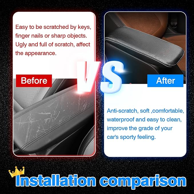 Autorder Center Console Cover for 2020 2021 2022 2023 2024 Buick Encore GX Accessories Armrest Cover Anti-Scratch Middle Console Pad Leather Armrest Protector