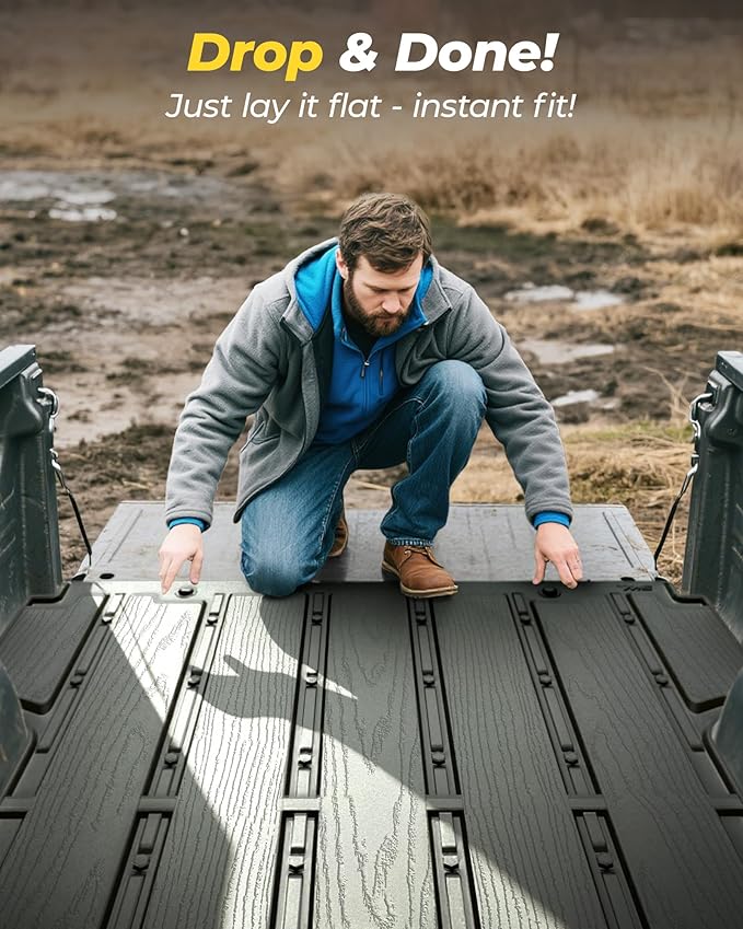 3W Bed Mat for Nissan Frontier 2025 2024 2023 2022 Truck Bed Mat 5 FT/59.5inchs, All Weather TPE Custom Fit Bed Liner for Frontier Crew Cab Pickup (Not Fit 6 FT/73.3inches)，Black