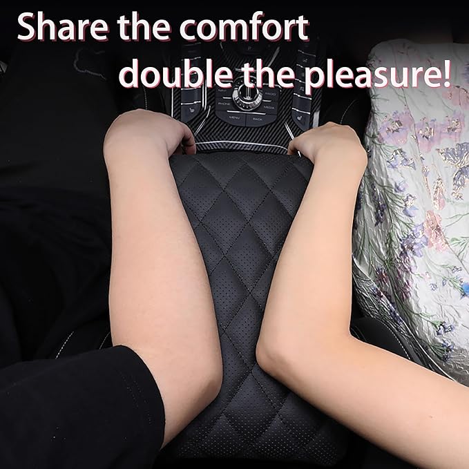 Truck Center Console Cover/pad Genuine Leather,Universal large Armrest mat, Adjust driving posture Cushion,Real cowhide,keep driving safety,f150 sierra titan silverdo tundra