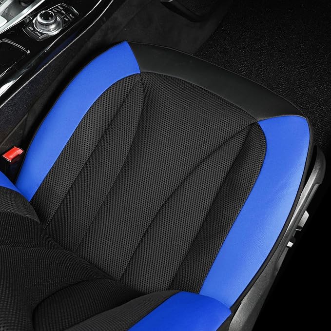 GIANT PANDA Front Seat Cover for Honda, 3D Air Mesh Bucket Car Seat Protectors Custom Fits Honda Civic Accord Pilot CRV HRV Element Passport (Blue) 2-Pack