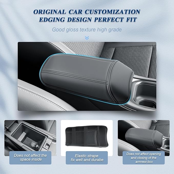 BIBIBO for 2025 Nissan Kicks Center Console Cover for 2025 Nissan Kicks S/SV/SR Arm Rest Cover 2025 Nissan Kicks Interior Accessories 2025 Nissan Kicks Armrest (A)