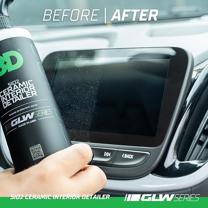 3D SiO2 Interior Detailer, GLW Series | Ultimate Deep Cleaning | Ultra Ceramic Protectant |Safe on Leather, Vinyl, Plastic & More | Removes Dust, Dirt, Grease | DIY Car Detailing | 16 oz