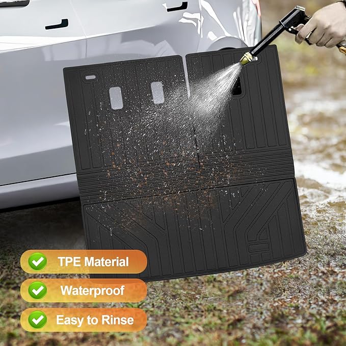 Sze Cargo Mat with Backrest Mats for Honda Pilot 2023 2024 2025 Trunk Mat TPE Seats Back Mat All Weather Cargo Liner for Honda Pilot Accessories (Cargo Mat+Backrest Mat)