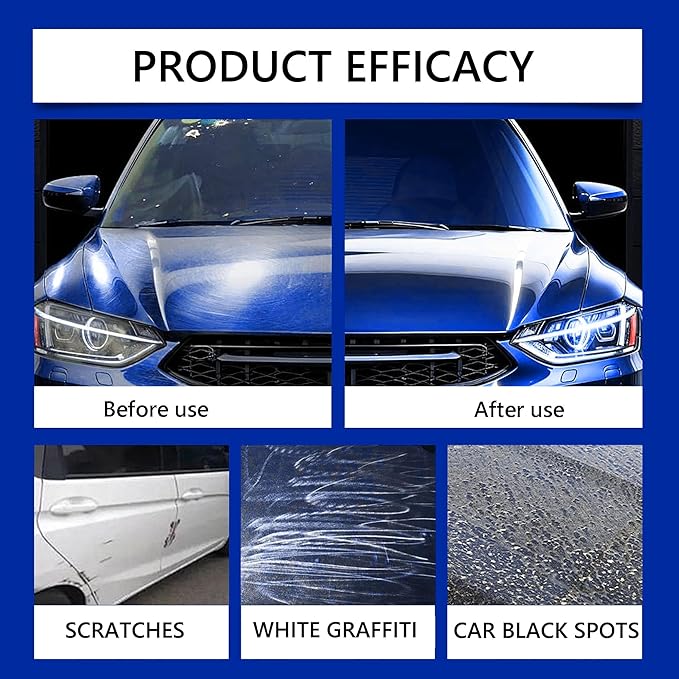 Quick Effect Coating Agent, Car Coating Spray, 17.6 OZ Polish Spray Waterless Wash Wax, Spray Wax Polish for Car Scratches(1PC+Sponge+Cloth)
