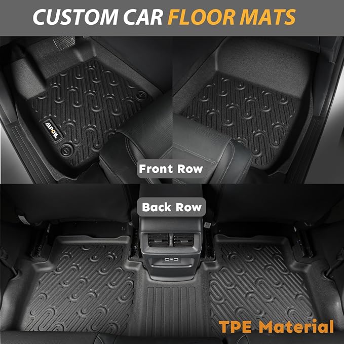 AIPOIL® Floor Mats & Cargo Liner Set for 2021-2025 Kia K5 (Only FWD Models) & 2020-2025 Hyundai Sonata (Include Hybrid) All Weather Protection Full Set Custom Car Mats Accessories - Black