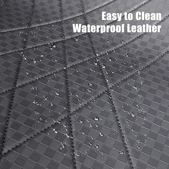 EKR Custom Floor Mats for Tesla Model 3 2024-2025, Front & 2nd Row Luxury Car Floor Mat Fit Model 3 2024 2025 - Leatherette Floor Liners (Black)