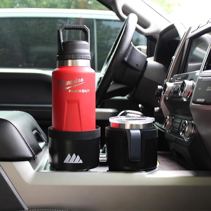 [Upgraded] Integral Ultimate Car Cup Holder Expander - Adjustable Base - Organizer & Expander for Vehicles - Compatible with Mugs, Yeti 14/24/36/46oz, Rambler, Hydro Flasks 32/40oz, 3.4"-4.0" Bottles
