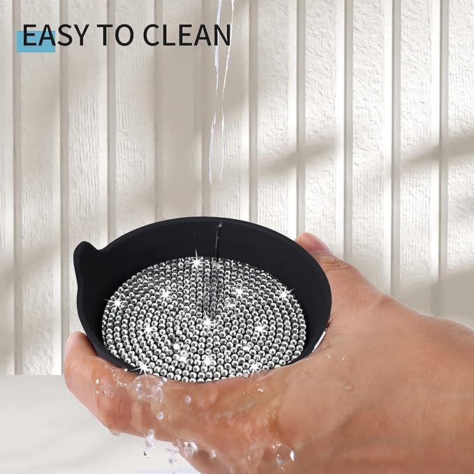 Amooca Car Cup Coaster Universal Non-Slip Cup Holders Bling Crystal Rhinestone Car Interior Accessories 2 Pack Black Whole Rhinestone