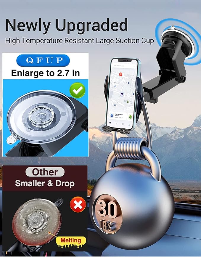 Wireless Car Charger Mount, Fast Charging Auto Clamping 15W Intelligent Dual Control Induction Car Phone Holder Mount Wireless Charging Compatible with All iPhone Android Smartphone
