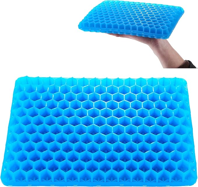 Gel Seat Cushion for Long Sitting - 10" x 7" x 1.4" (Mini) Gel Cushion for Kids, Pressure Relief Cushion for Chair