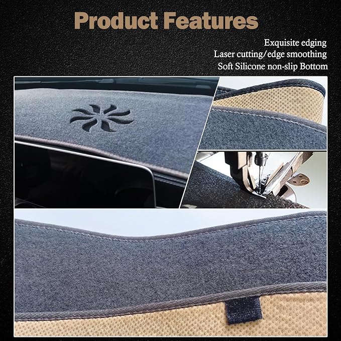 KEYOOG Dashboard Cover Dash Mat Fit for to-yota Corolla 2013-2009 (for Left Hand Drive),Car Dash Board Mat Anti-Glare Carpet,Non-Slip Pad Sunshield Protector (Grey)