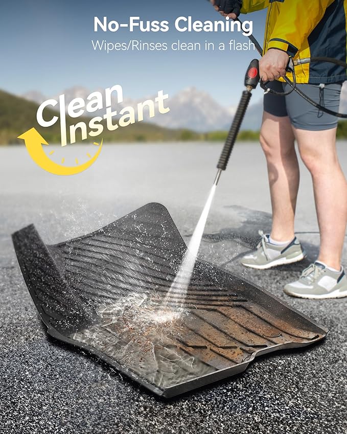 3W Floor Mats & Cargo Liner for 2021-2025 2026 Chevrolet Tahoe/GMC Yukon (Only for 8 Seats, Not for XL), All Weather Protection Anti-Slip & Durable TPE Full Set Liners Automotive Accessories