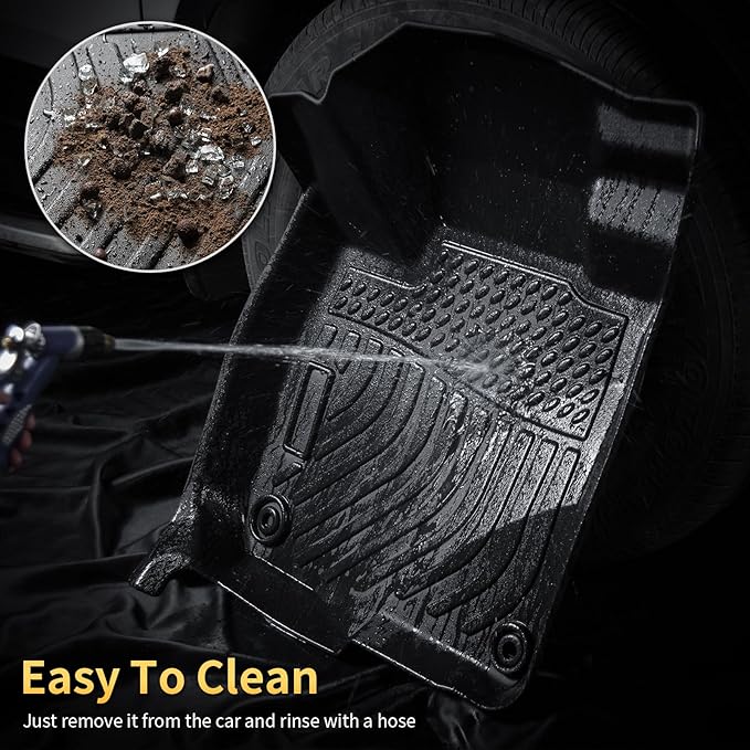 Floor Mats & Cargo Liner for Volkswagen Jetta 2019-2025, All Weather Automotive TPE Floor VW Jetta Liners Set Waterproof Accessories Black