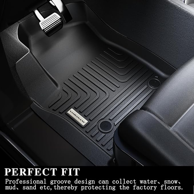 Floor Mats & Trunk Mat for 2018-2024 Toyota Camry (Not for AWD/Hybrid) - All Weather TPE Waterproof, Anti-Slip, Custom Fit Front, 2nd Seat & Rear Trunk Protection