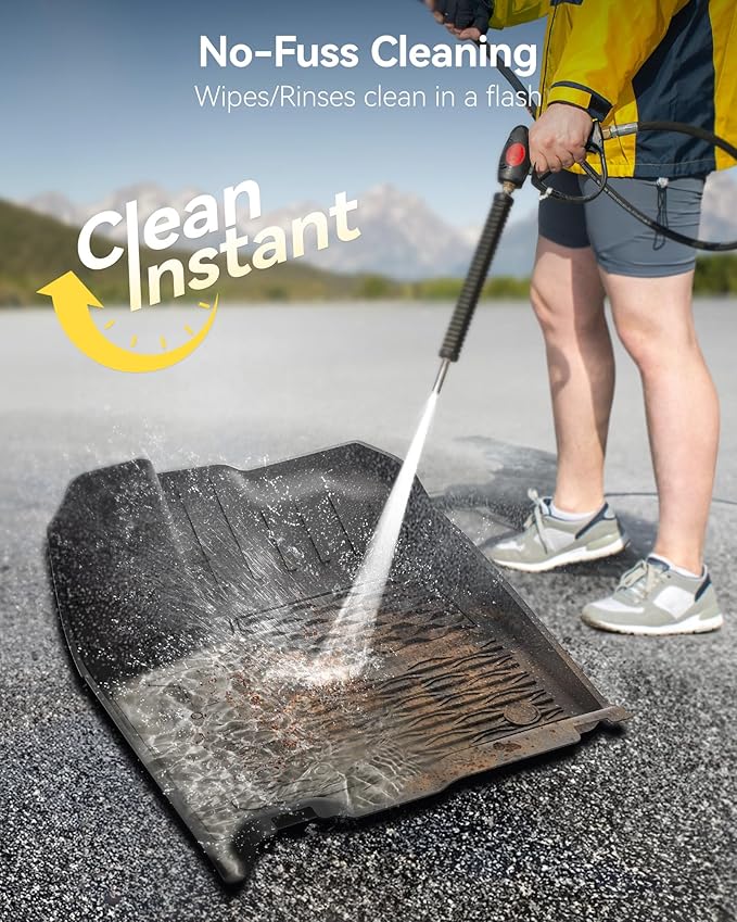 3W Floor Mats for Nissan Murano 2025, Custom Fit All Weather TPE Protection Floor Liners for Murano, Heavy Duty Automotive 1st & 2nd Row Car Mats, Black