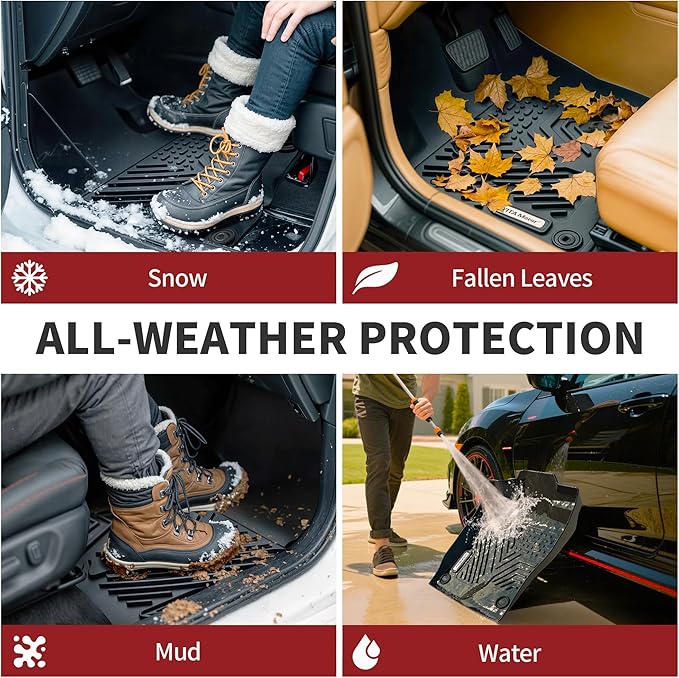 YITAMOTOR Floor Mats Compatible with 2020-2025 Subaru Outback/Legacy, TPE All-Weather Guard Custom Fit Floor Liners Includes 1st & 2nd Row, Black