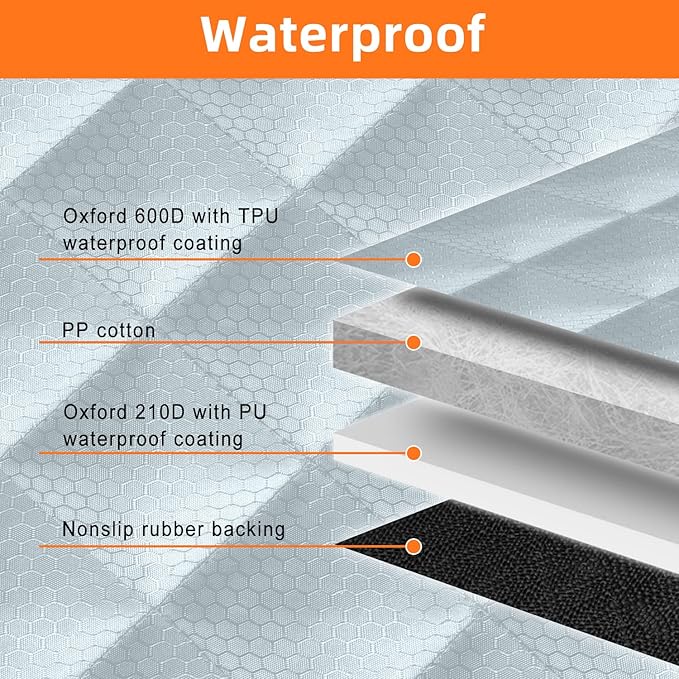 Dog Back Seat Cover Protector, Waterproof Dog Car Seat Covers, Heavy-Duty & Nonslip Backseat Protection for Dogs and Kids, Compatible Pet Car Seat Cover for Cars, Trucks & SUVs