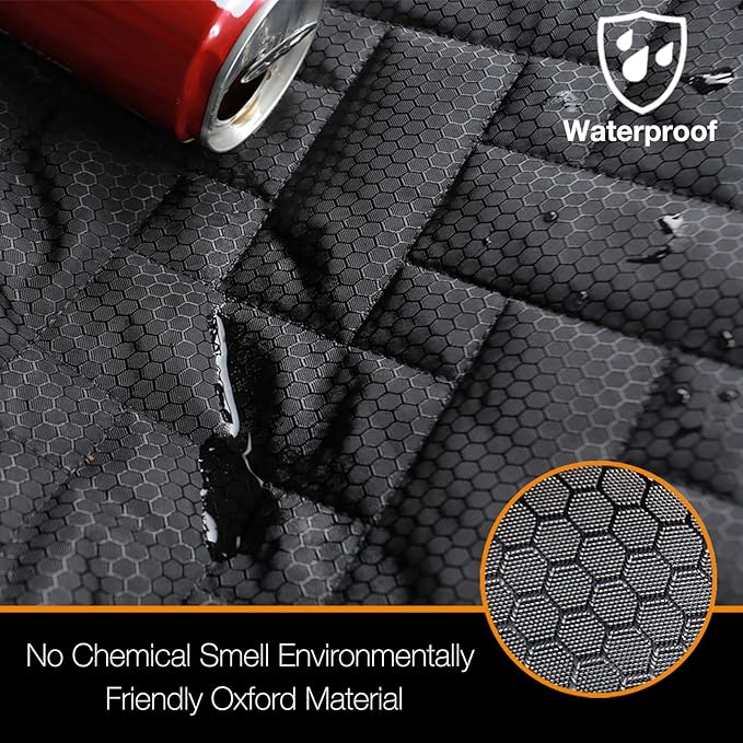 iBuddy Bench Dog Seat Cover, Oxford Cloth Vehicle Seat Cover for Car/SUV/Small Truck, Universal Fit, Black, Waterproof, Heavy Duty, Nonslip, Machine Washable