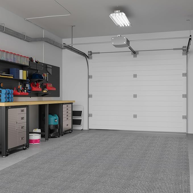 Ottomanson 6'6" x 24' Hallway Runner with Scraper Pile - Extra Durable Non-Slip Rug Mat for Indoor & Outdoor Use - Ideal for Kitchen, Entryway & Garage - High-Traffic Carpet, Gray