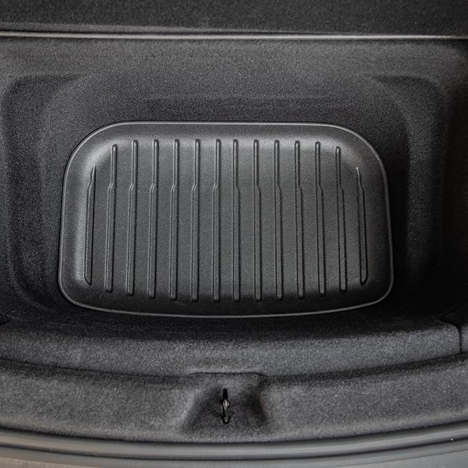 WEIZE Floor Mats & Cargo Liners Compatible with Tesla Model Y 2021-2023 2024, All Weather TPE Car Floor Mats Custom Fit Floor Liners Accessories, Front and Rear 2 Rows Set，Set of 3 Mats