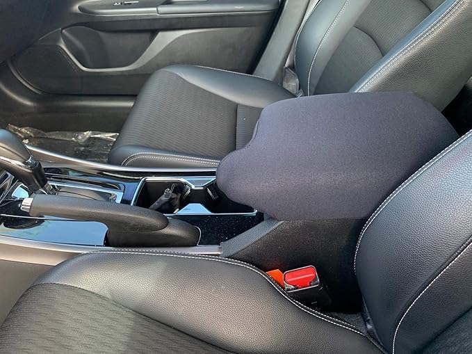 Auto Console Covers- Fits The Honda Accord 2013-2017 Center Console Armrest Cover Waterproof Neoprene Fabric-Black