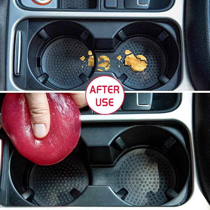 TICARVE 2 Pack Cleaning Gel Car Cleaning Putty Car Slime for Cleaning Car Detailing Gel Car Interior Cleaner Car Accessories Keyboard Cleaner Rose Purple (320g/11.2oz)