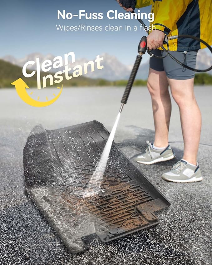 3W Floor Mats for Nissan Pathfinder 2022 2023 2024 2025 (Only fit 8 Passenger Models), 3 Rows,TPE All Weather Protection Car Floor Liners Accessory,Black