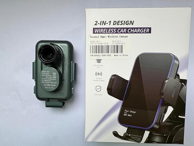 Wireless Car Charger,【7 Colored LED Backlit】 15W Auto Clamping Phone Mount Holder fit for iPhone 15 14 13 12 Mini Pro Max 11 XR XS X, Samsung Galaxy S23 Ultra S22 S21+ S10+ Note 20, etc - Green