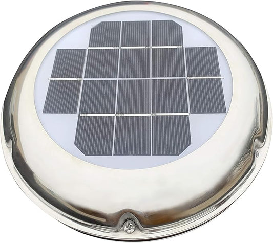 Remington Solar Dual function Solar Powered Vent/fan with back up battery for Boats, RV’s and Sheds (9 x 9 x 4.75 in.) Dual function - Solar Vent/Fan with No Noise – Covers up to 500 Cu. Ft